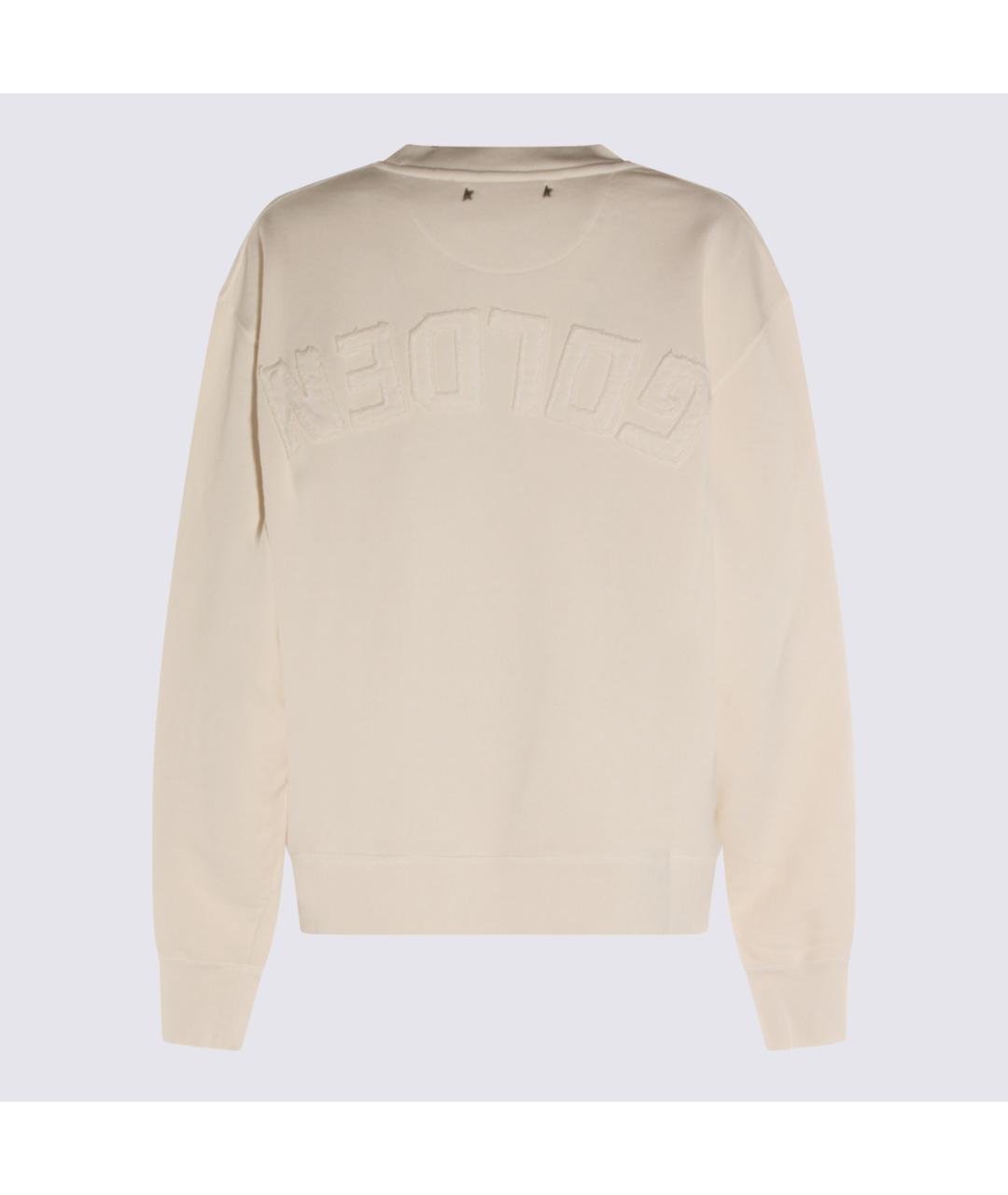 GOLDEN GOOSE DELUXE BRAND Белый хлопковый джемпер / свитер, фото 2