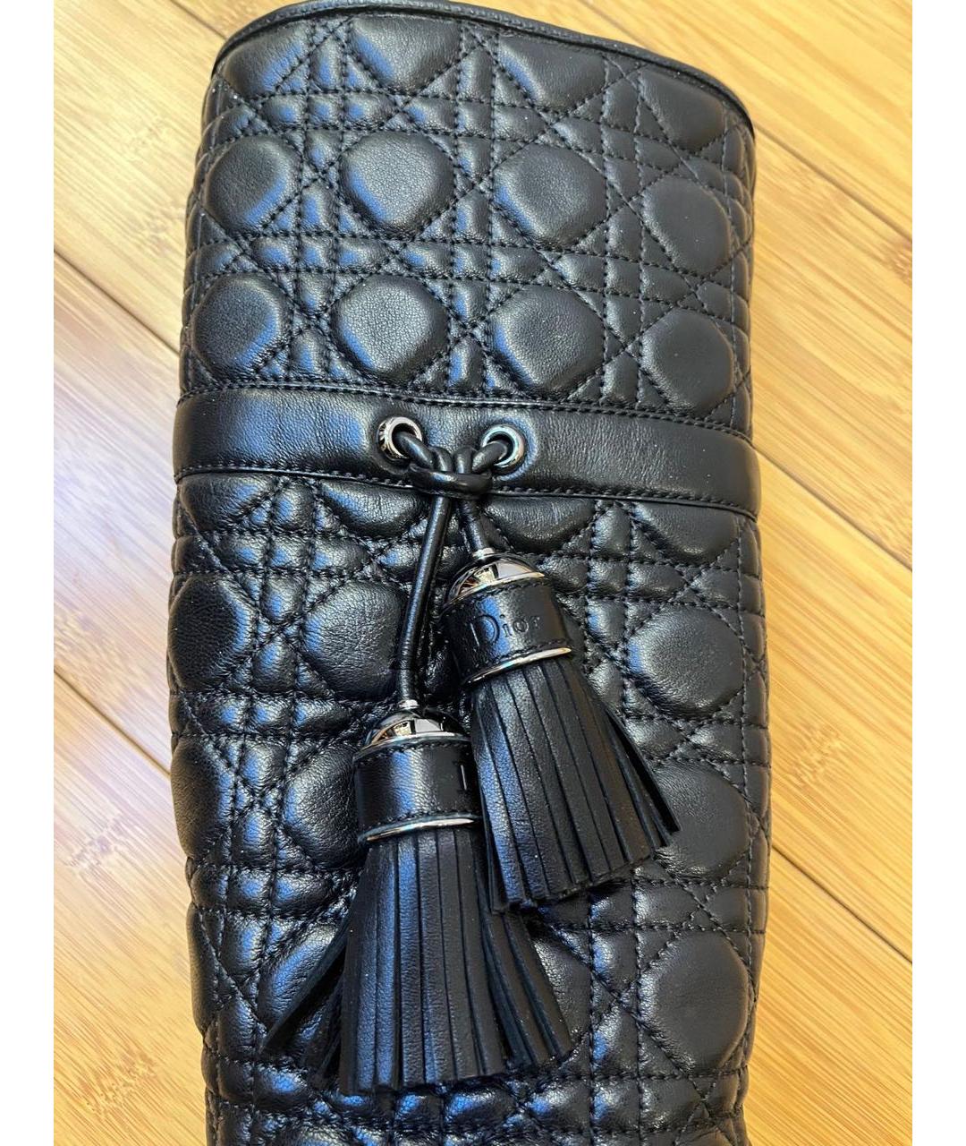 CHRISTIAN DIOR Черные кожаные сапоги, фото 4