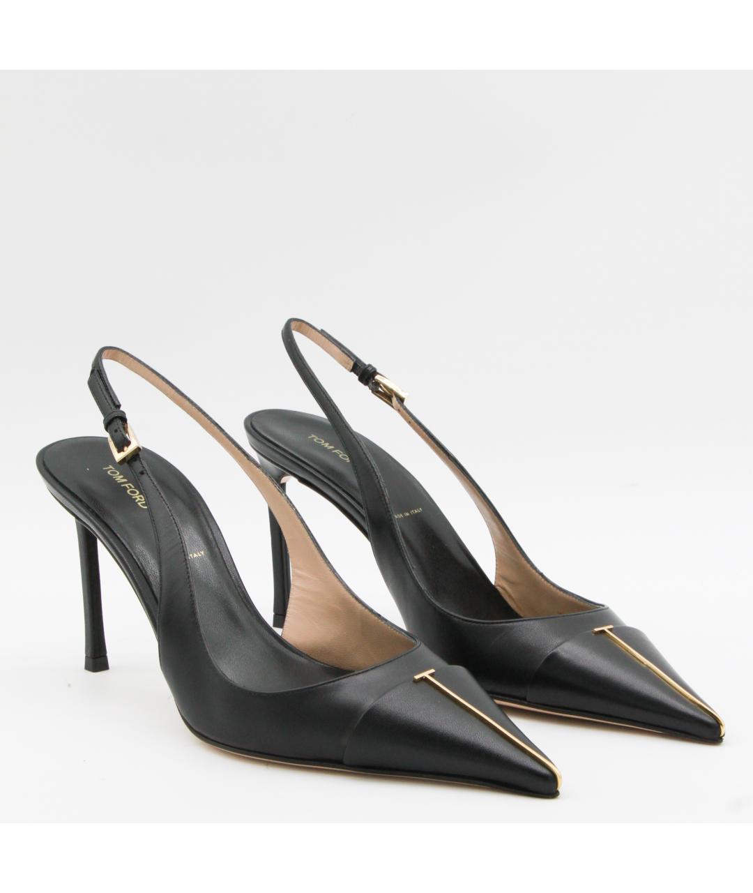 TOM FORD Черные кожаные туфли, фото 3