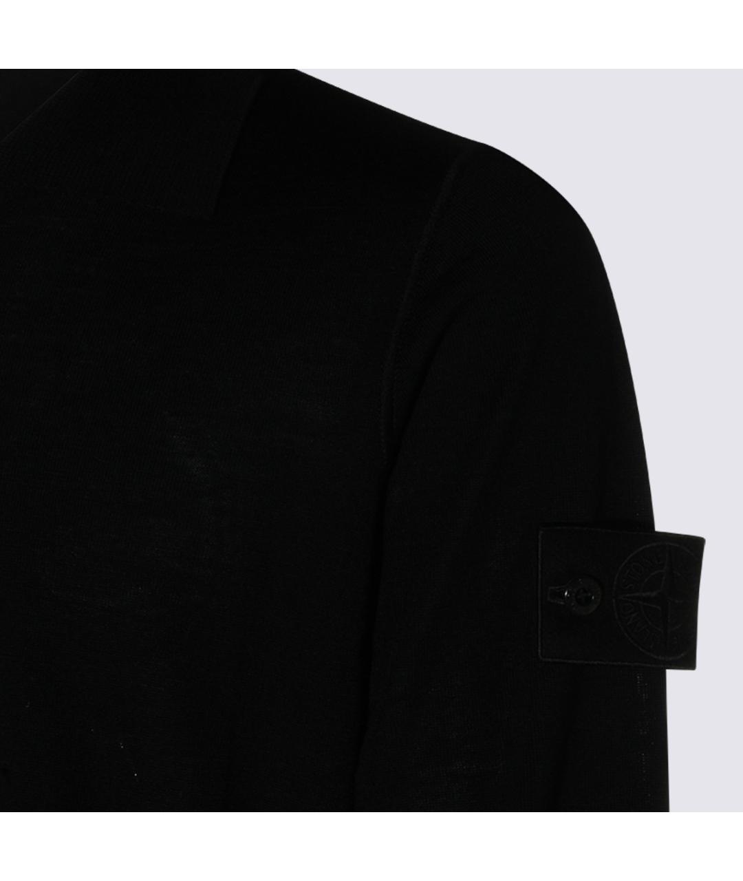 STONE ISLAND Черный шерстяной джемпер / свитер, фото 3