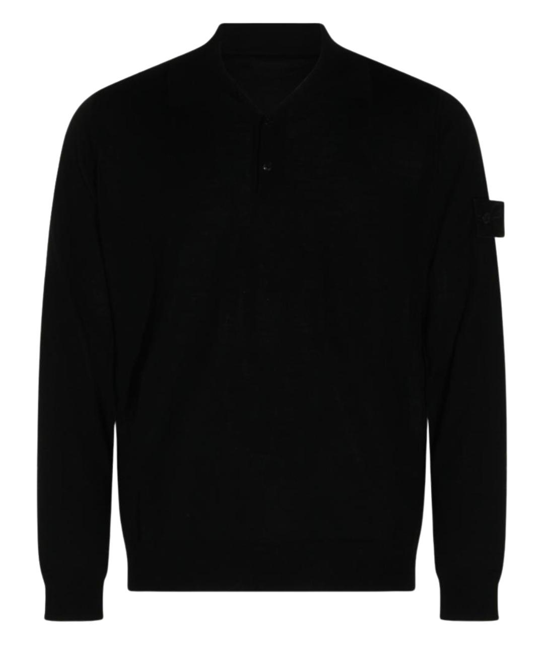 STONE ISLAND Черный шерстяной джемпер / свитер, фото 1