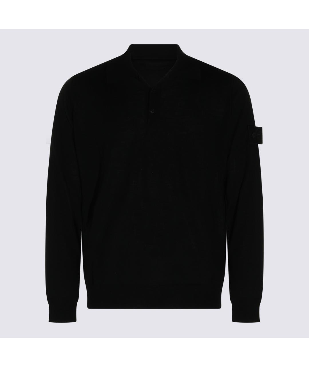 STONE ISLAND Черный шерстяной джемпер / свитер, фото 5