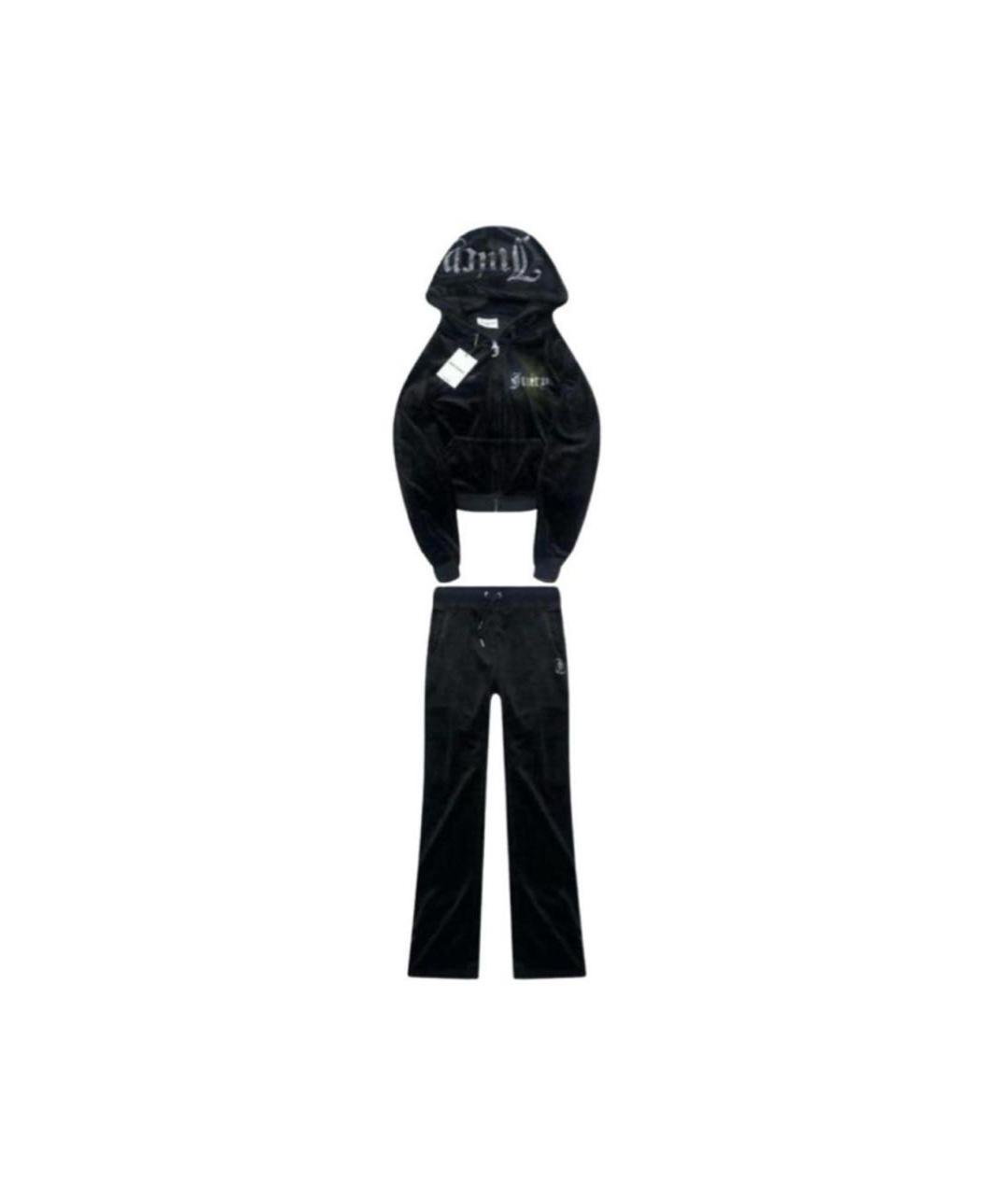 JUICY COUTURE Черный велюровый спортивные костюмы, фото 9
