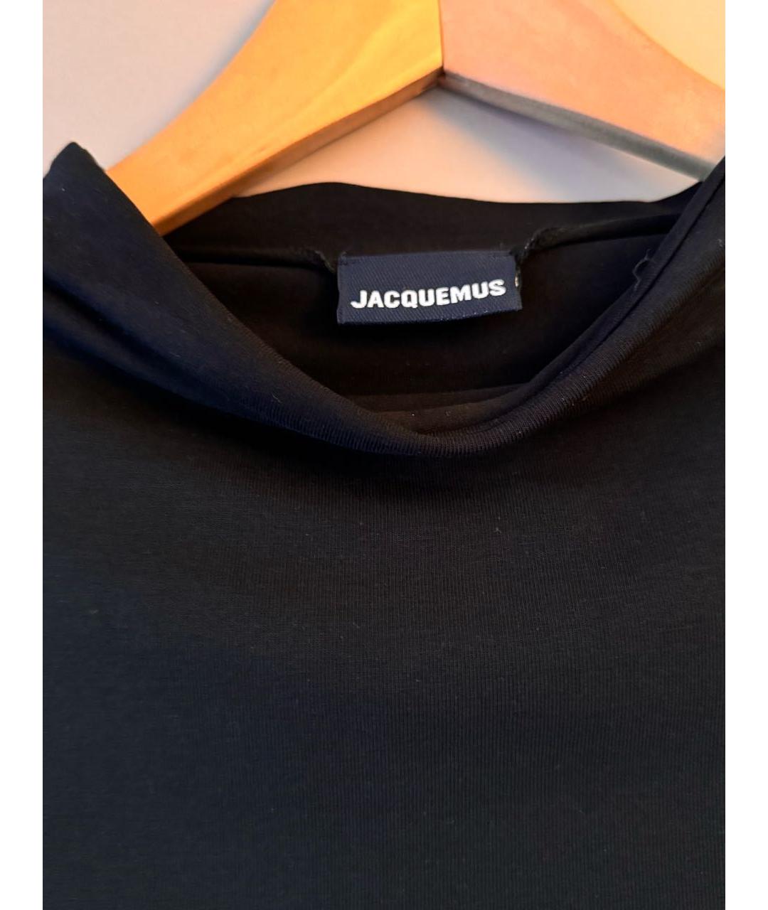 JACQUEMUS Черная хлопковая футболка, фото 3