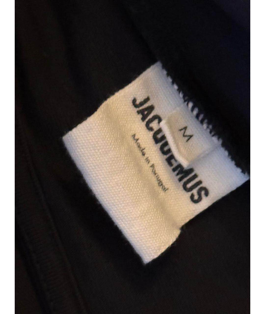 JACQUEMUS Черная хлопковая футболка, фото 4