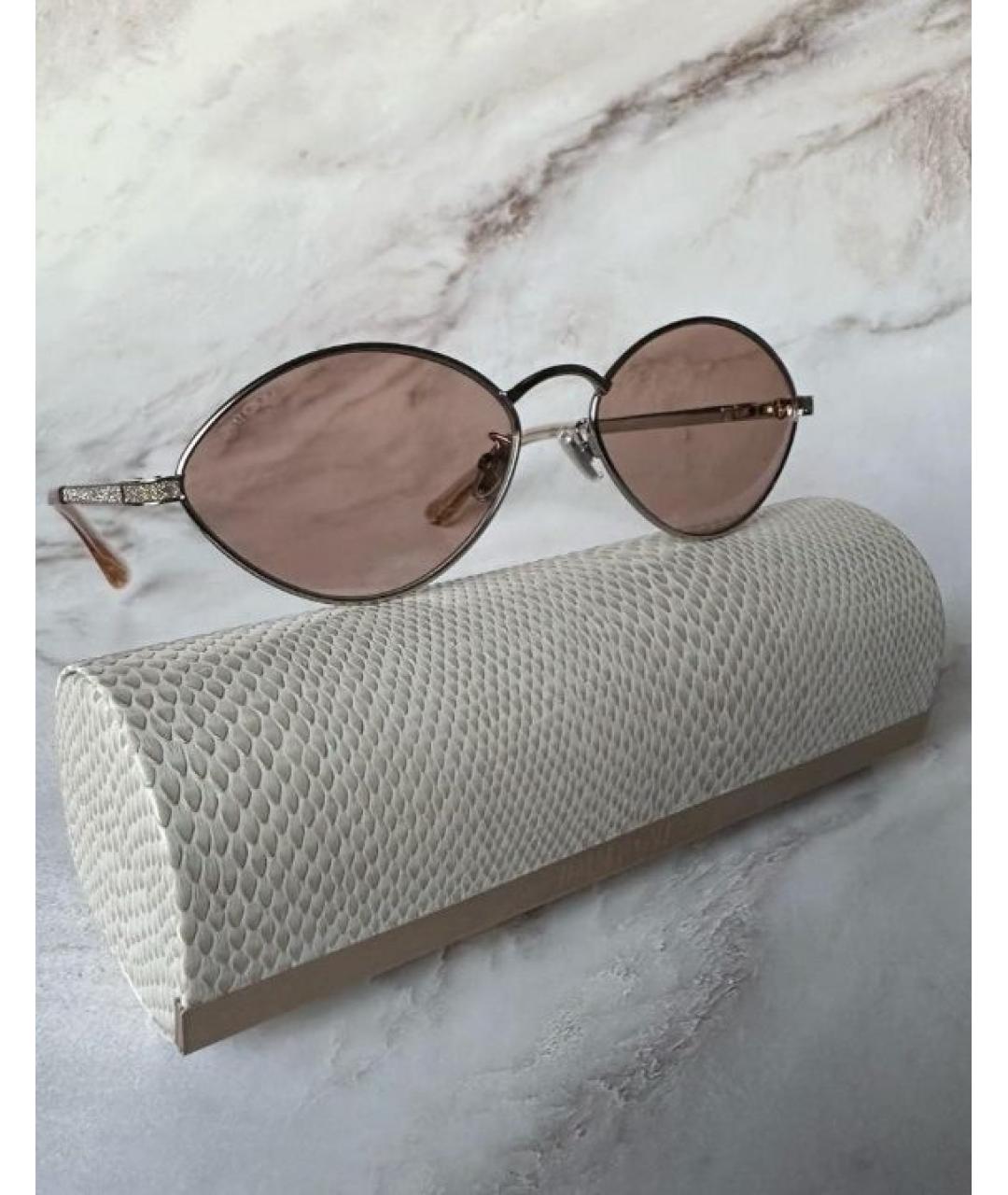 JIMMY CHOO Серебряные металлические солнцезащитные очки, фото 4