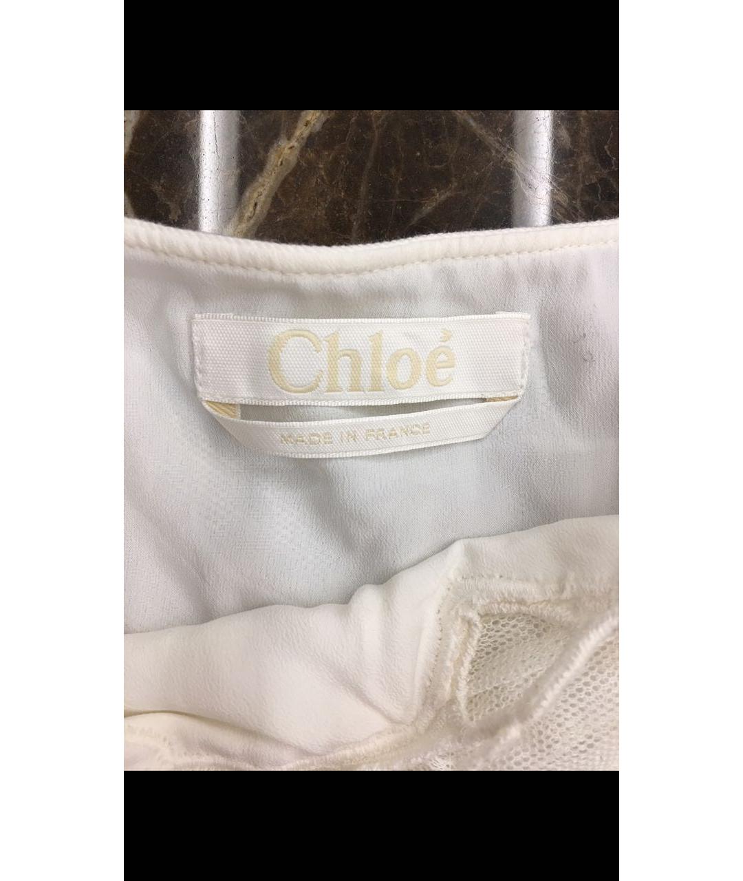 CHLOE Белая хлопковая майка, фото 3