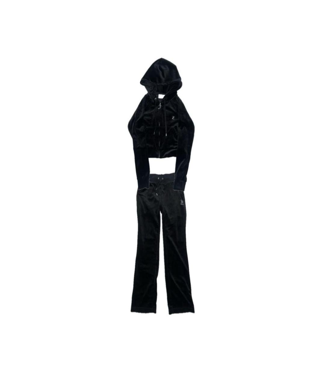 JUICY COUTURE Черный велюровый спортивные костюмы, фото 8