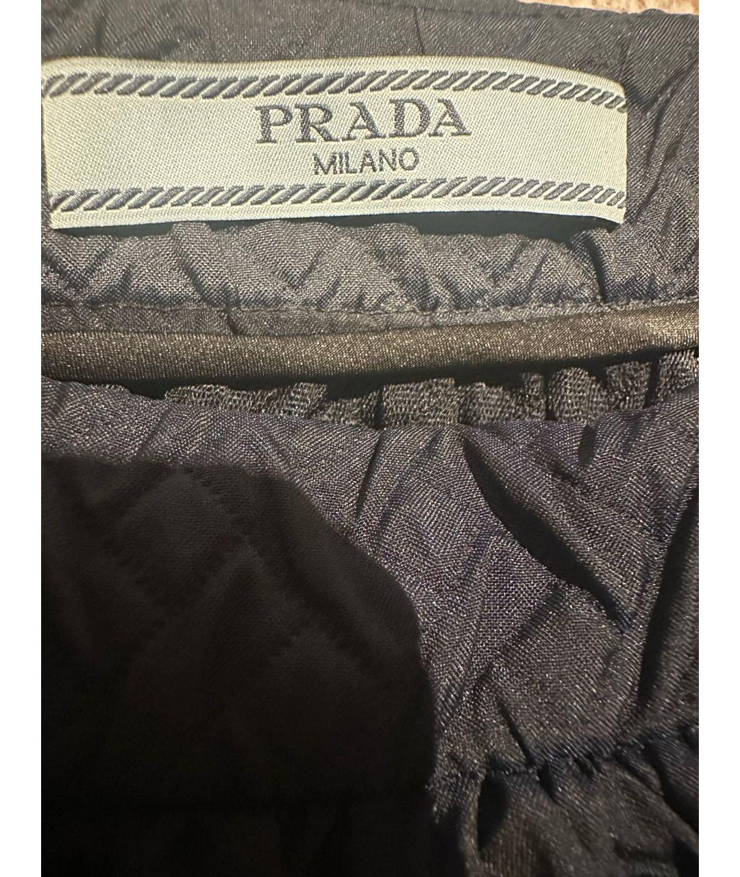 PRADA Темно-синяя юбка мини, фото 2