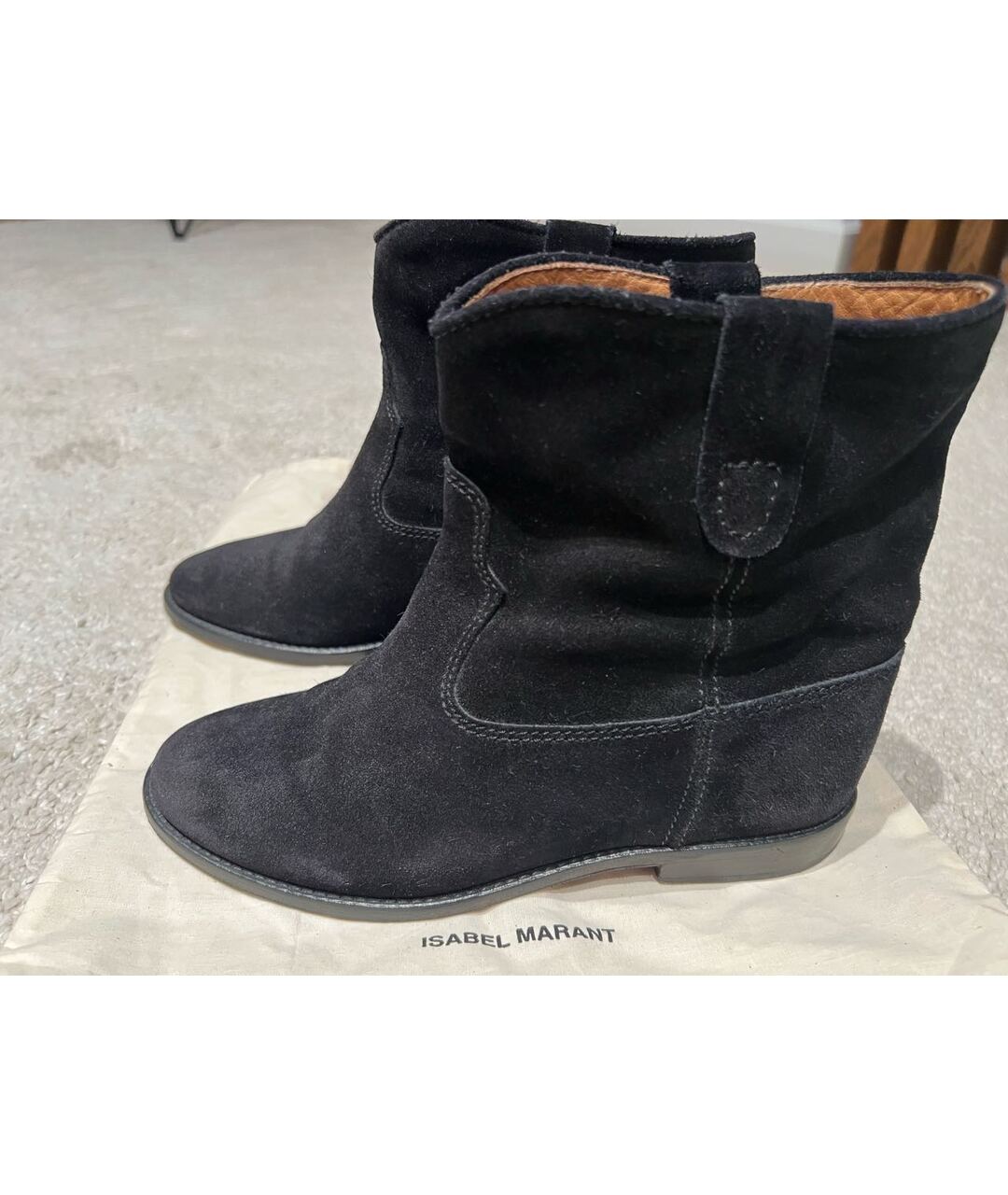 ISABEL MARANT Черные замшевые сапоги, фото 4