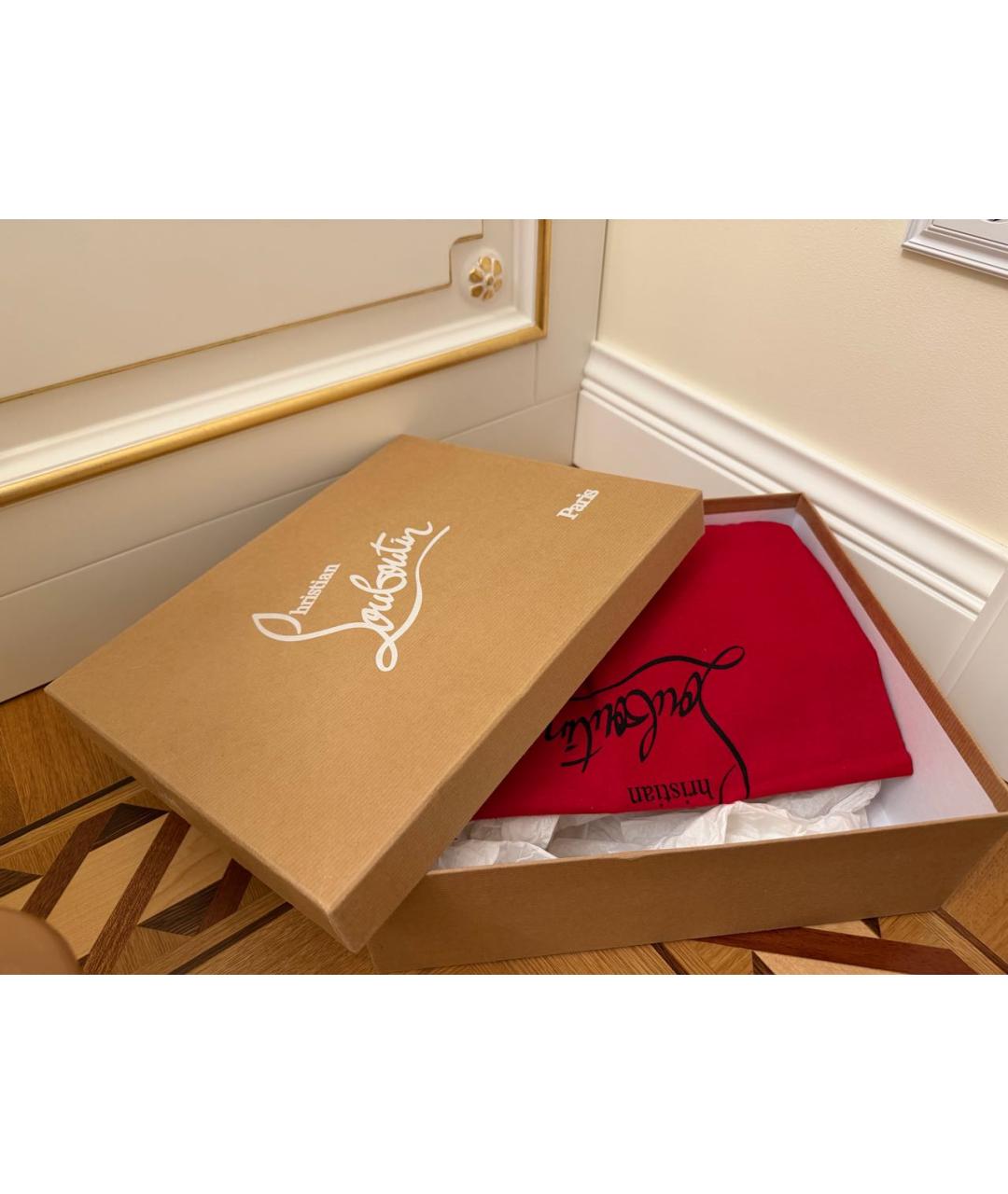 CHRISTIAN LOUBOUTIN Бежевые кожаные туфли, фото 7