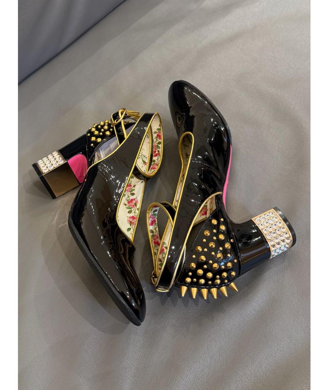 GUCCI Черные туфли из лакированной кожи, фото 6