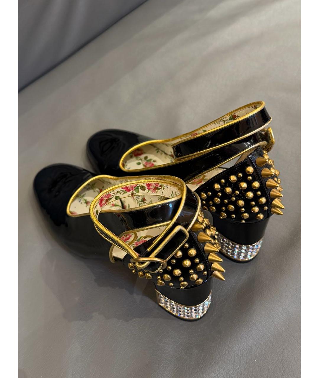 GUCCI Черные туфли из лакированной кожи, фото 3