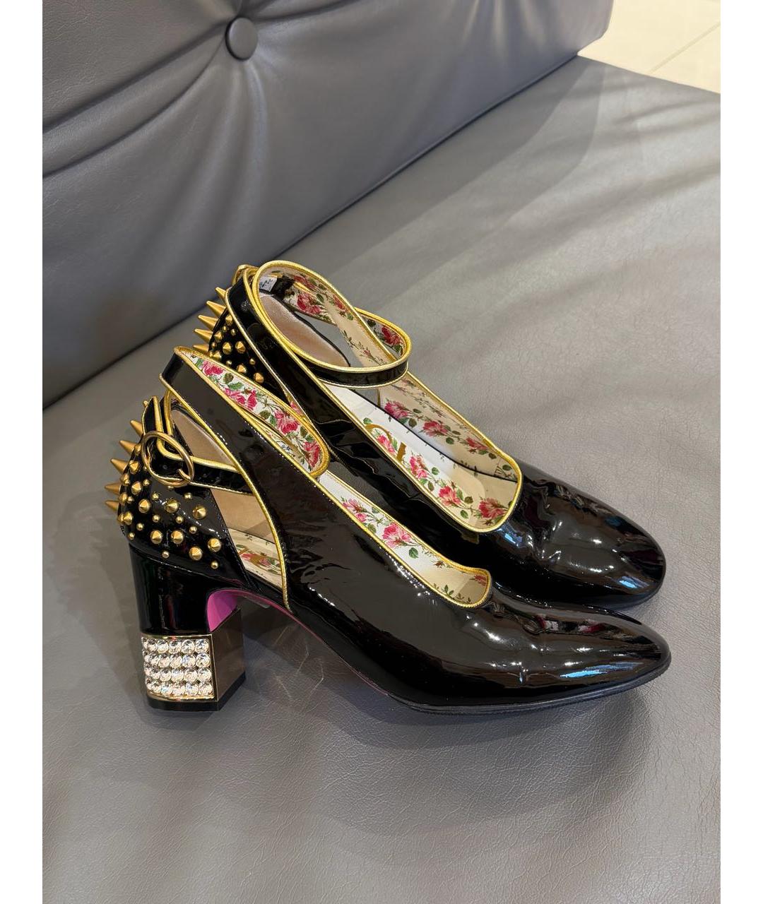 GUCCI Черные туфли из лакированной кожи, фото 9