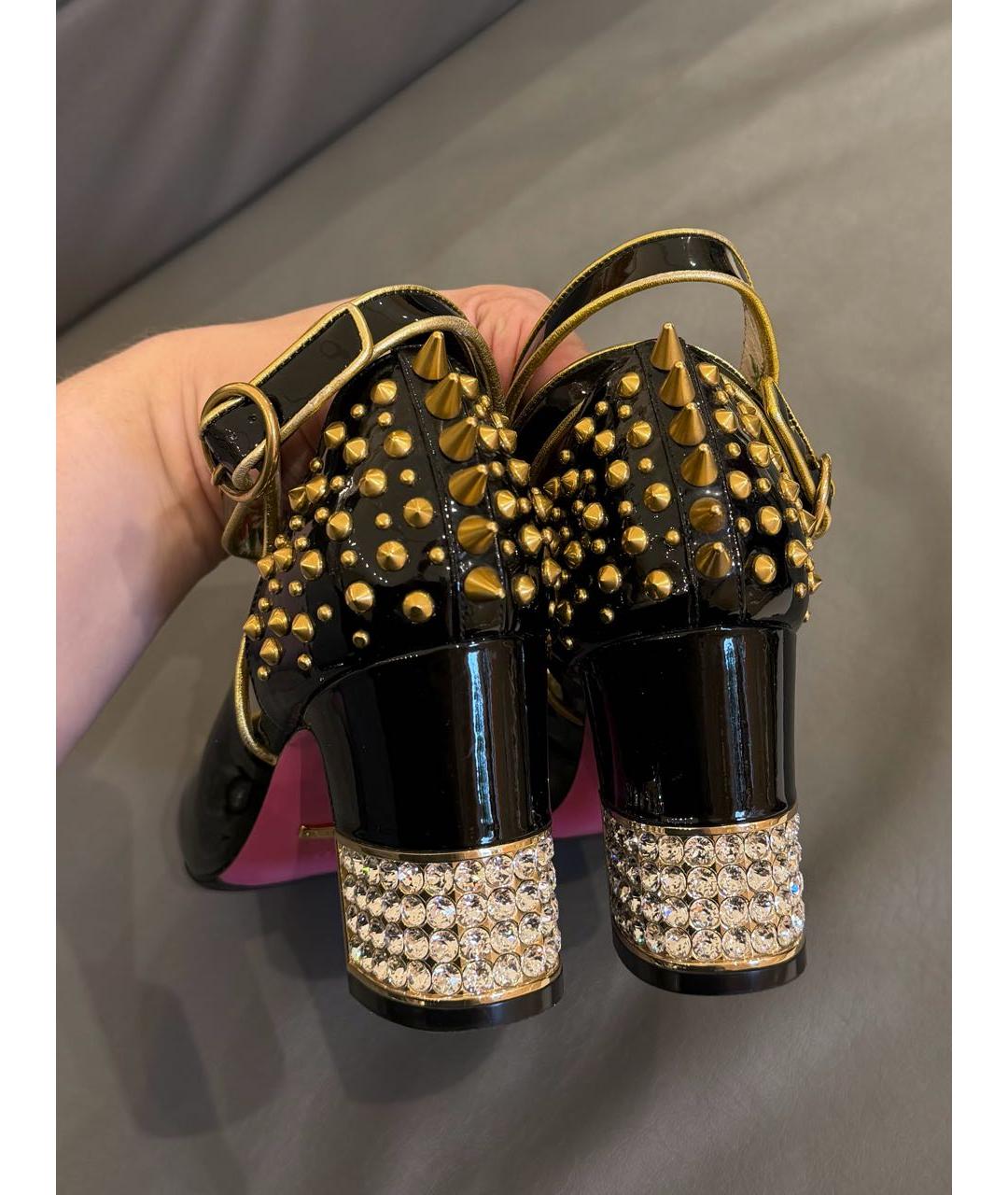 GUCCI Черные туфли из лакированной кожи, фото 4