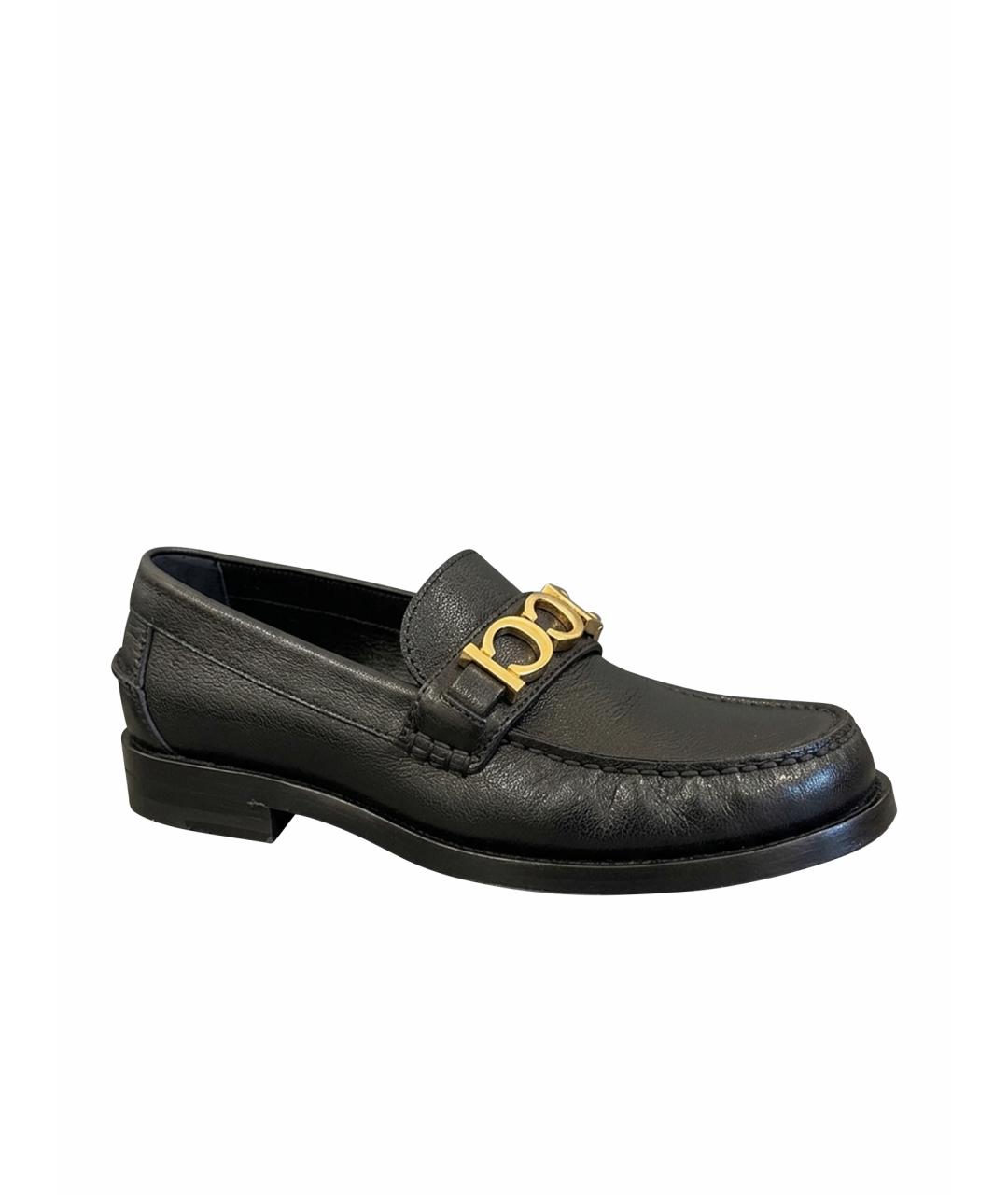 GUCCI Черные кожаные лоферы, фото 1
