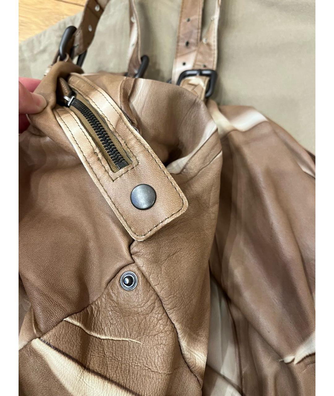 BOTTEGA VENETA Бежевая кожаная сумка тоут, фото 3