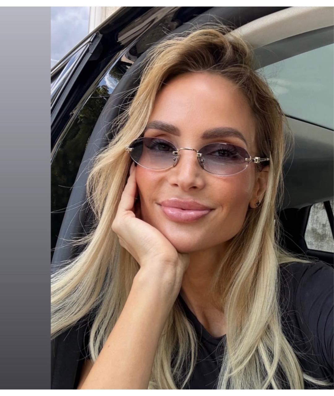 MIU MIU Голубые металлические солнцезащитные очки, фото 7