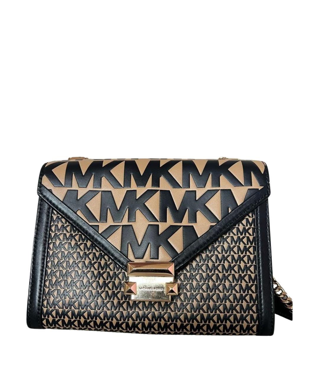 MICHAEL KORS Бежевая кожаная сумка через плечо, фото 1