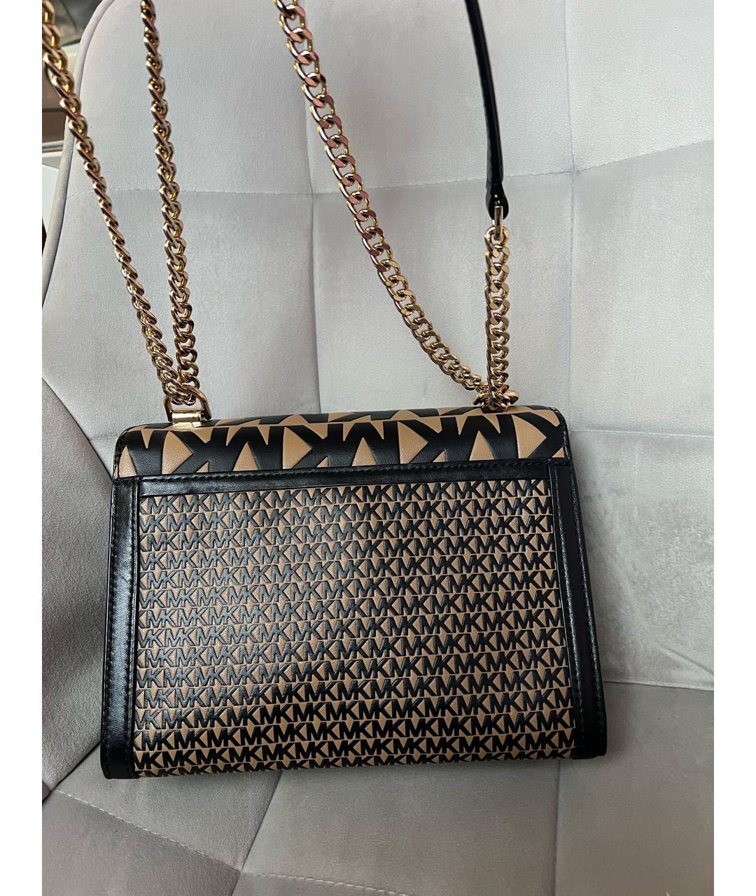 MICHAEL KORS Бежевая кожаная сумка через плечо, фото 2