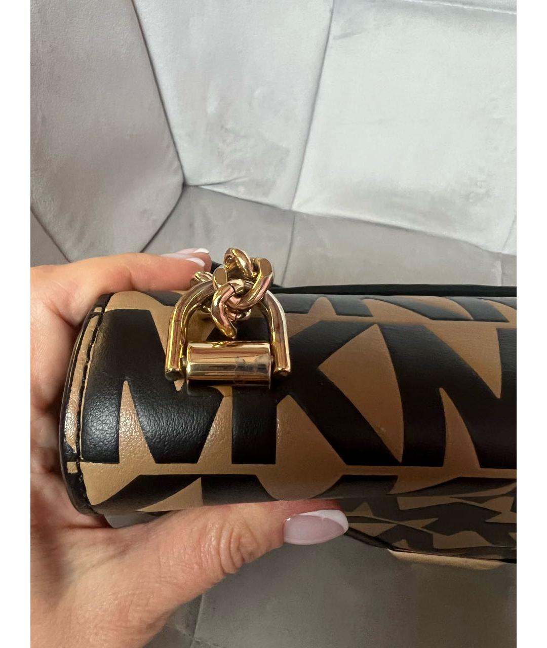 MICHAEL KORS Бежевая кожаная сумка через плечо, фото 3