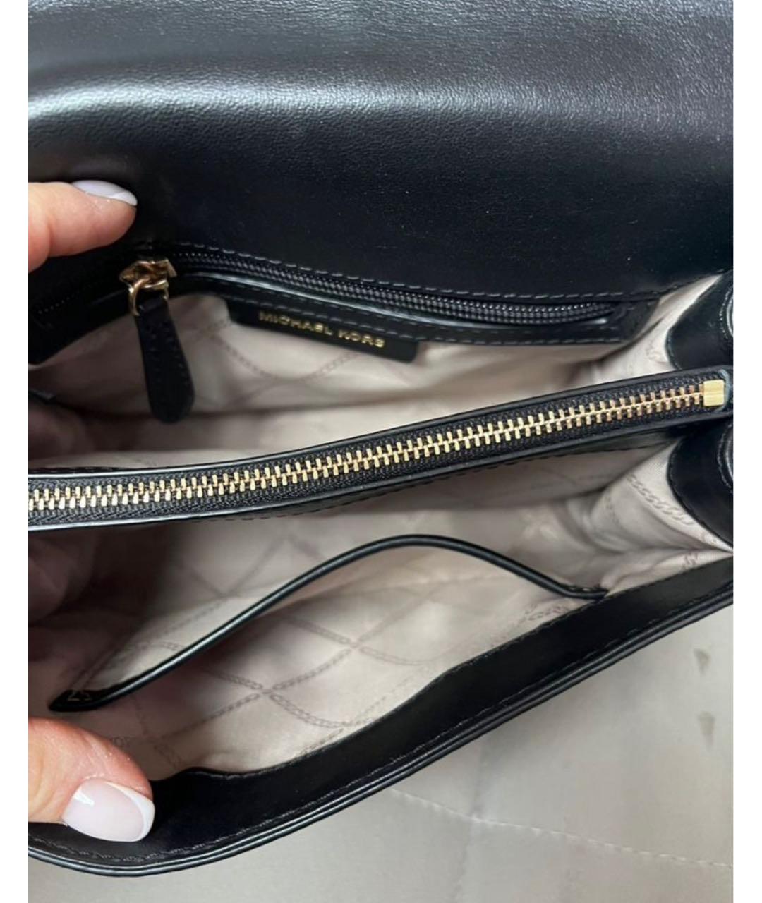 MICHAEL KORS Бежевая кожаная сумка через плечо, фото 4