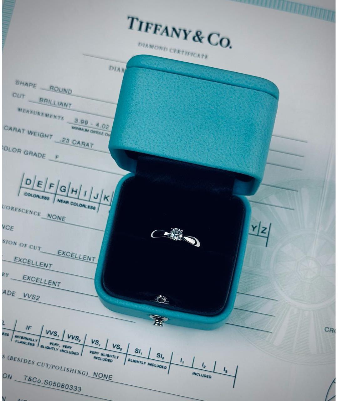 TIFFANY&CO Серебряное платиновое кольцо, фото 2