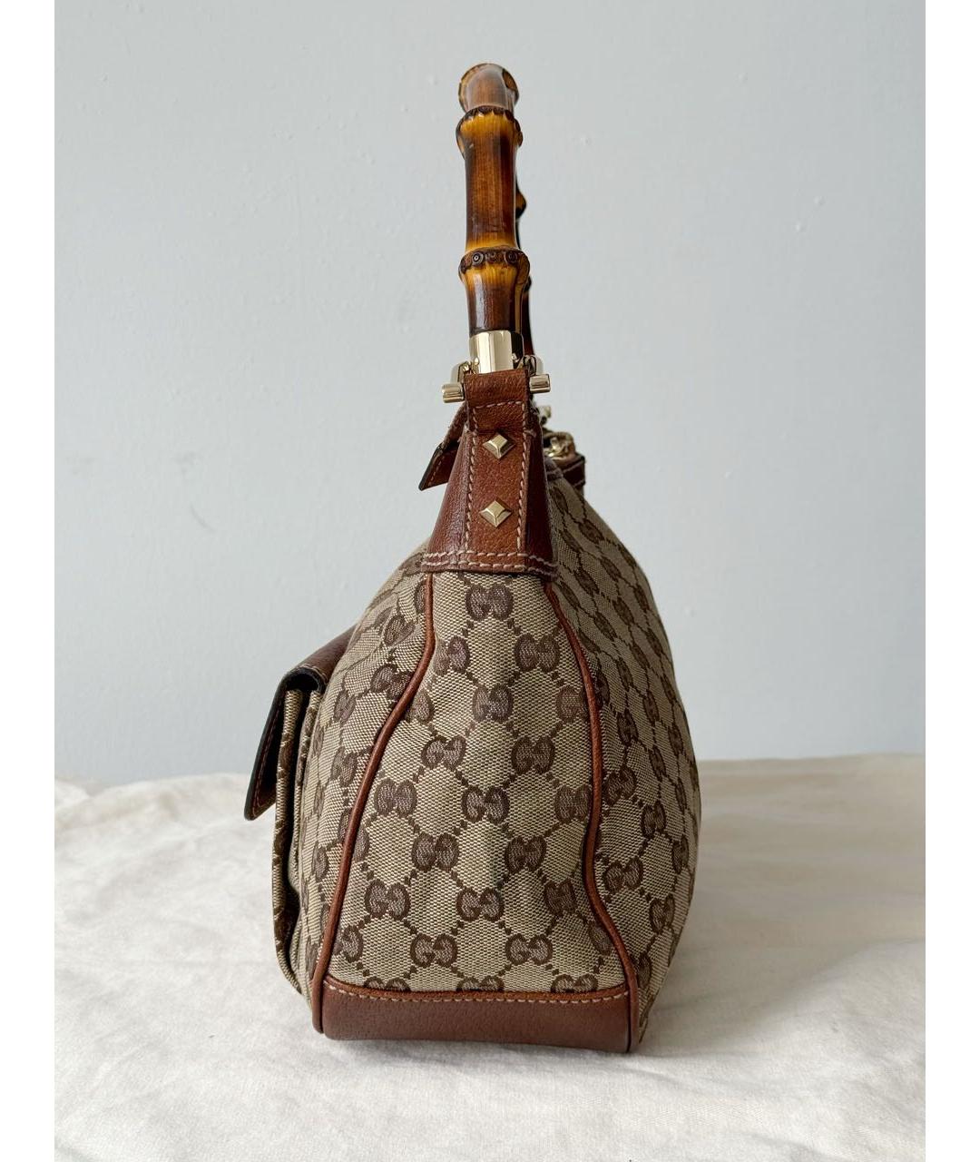 GUCCI Коричневая кожаная сумка тоут, фото 2