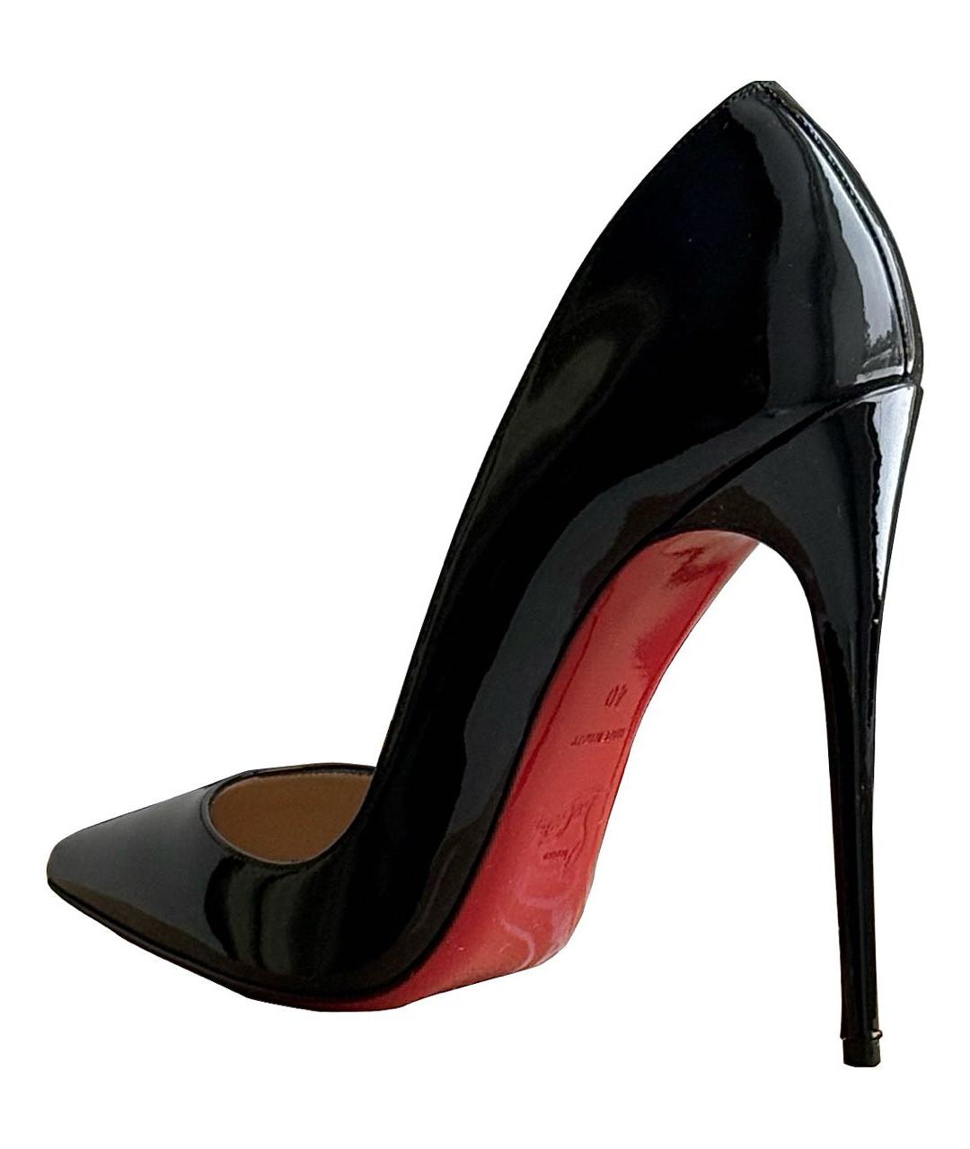 CHRISTIAN LOUBOUTIN Черные кожаные туфли, фото 5