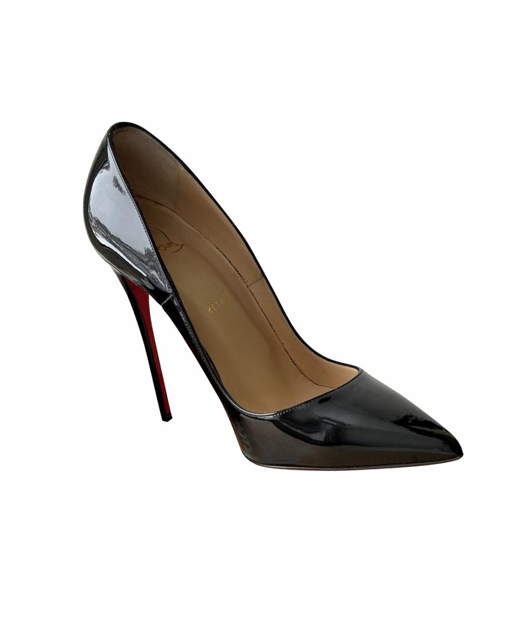 CHRISTIAN LOUBOUTIN Черные кожаные туфли, фото 1