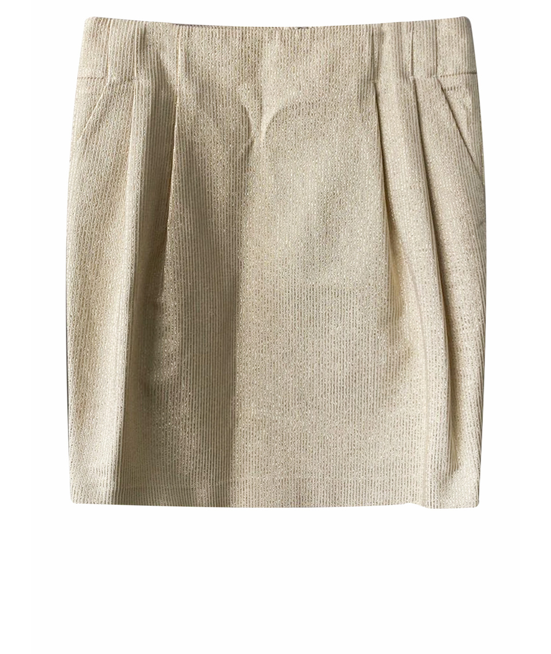 ETRO Золотая хлопковая юбка мини, фото 1