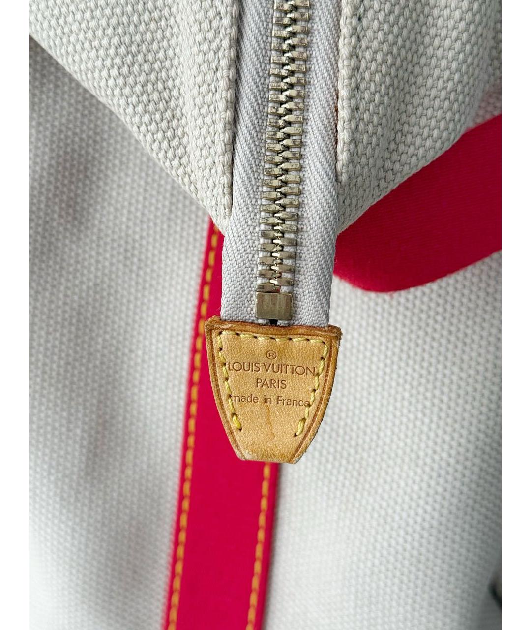 LOUIS VUITTON Бежевая хлопковая дорожная/спортивная сумка, фото 6