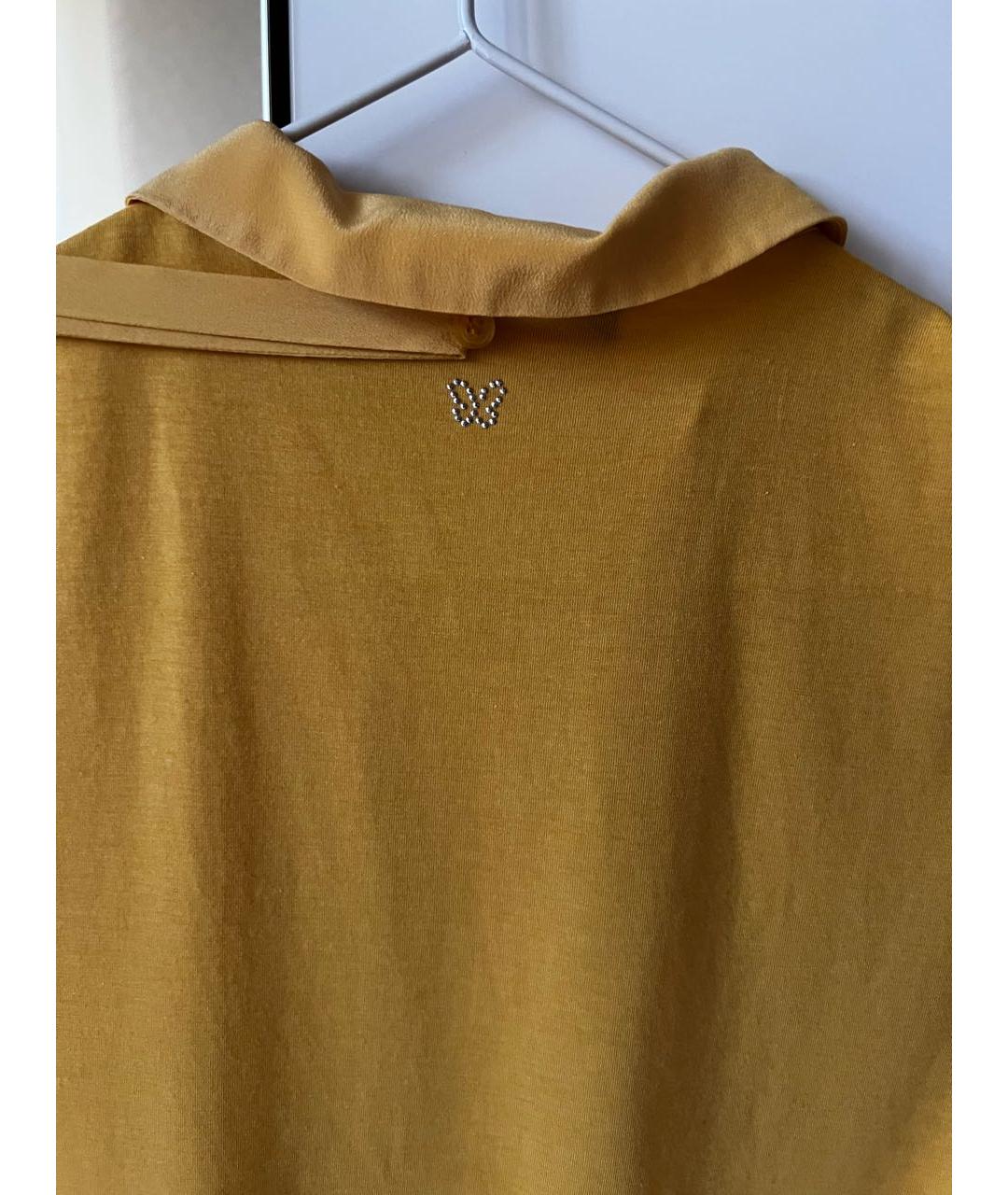 'S MAX MARA Горчичная шелковая блузы, фото 4