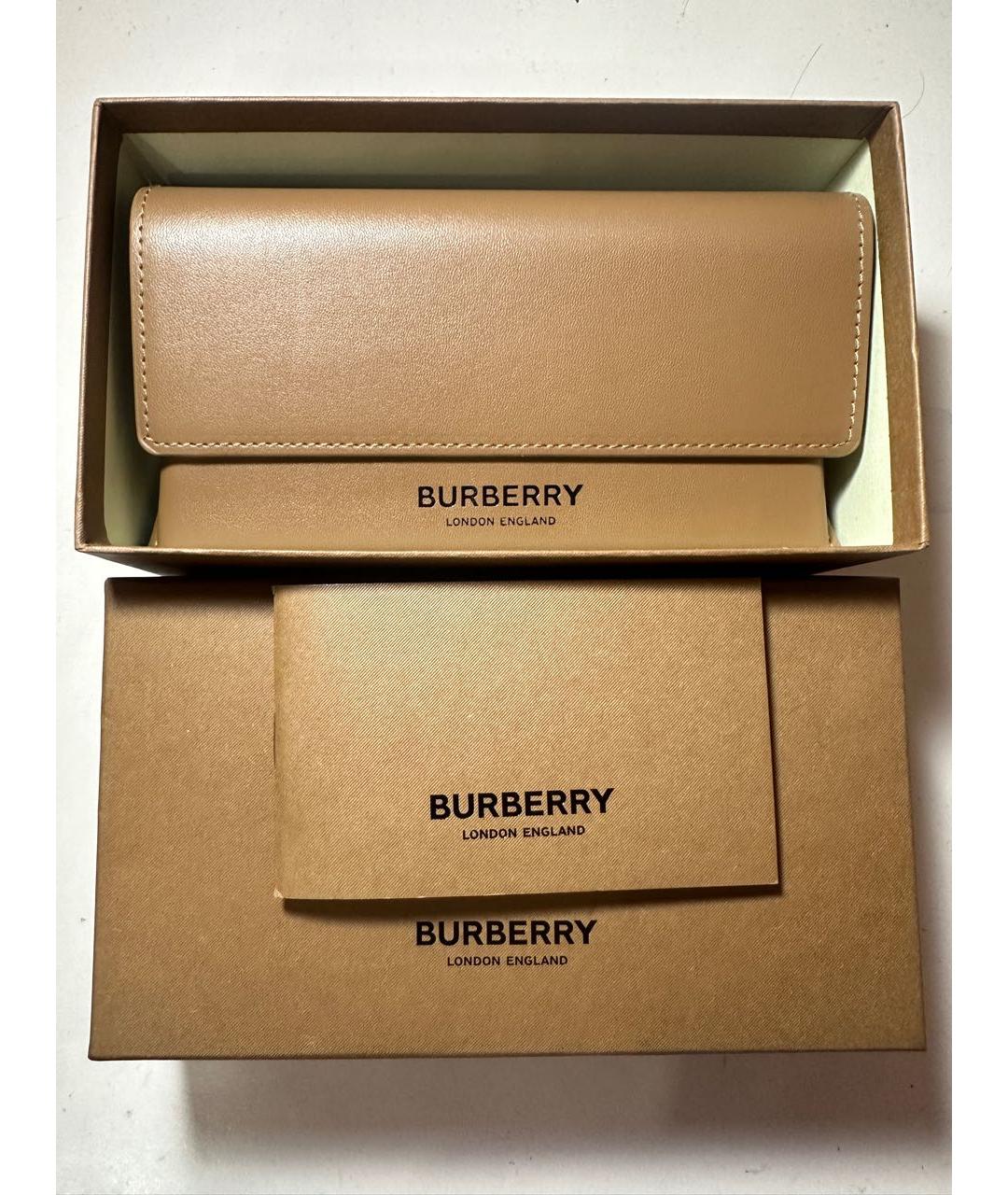 BURBERRY Черные металлические солнцезащитные очки, фото 4