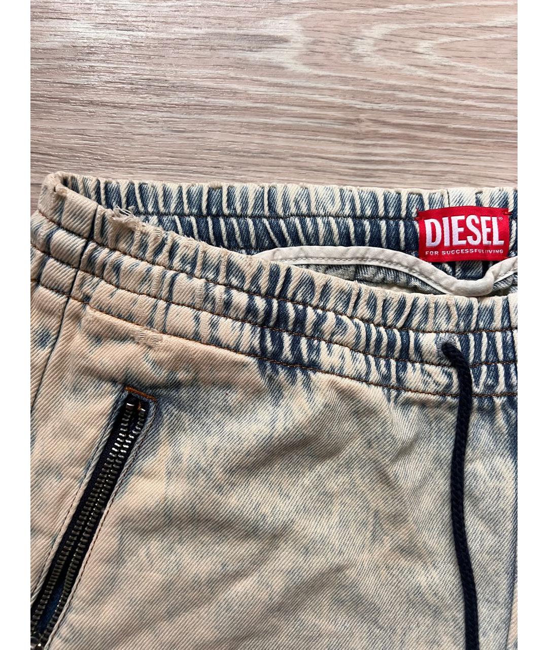 DIESEL Голубые хлопковые шорты, фото 4
