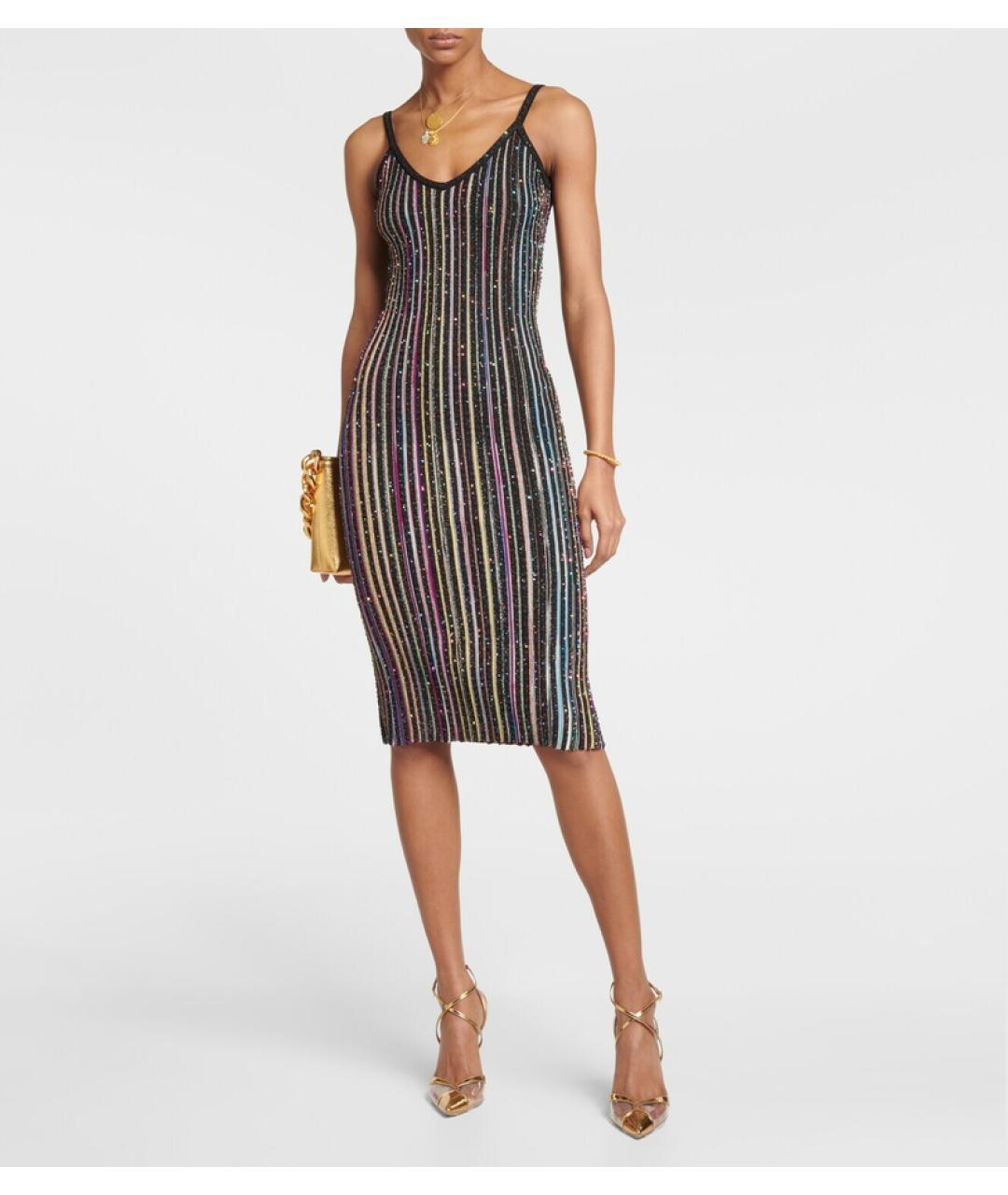 MISSONI Черное вискозное коктейльное платье, фото 2
