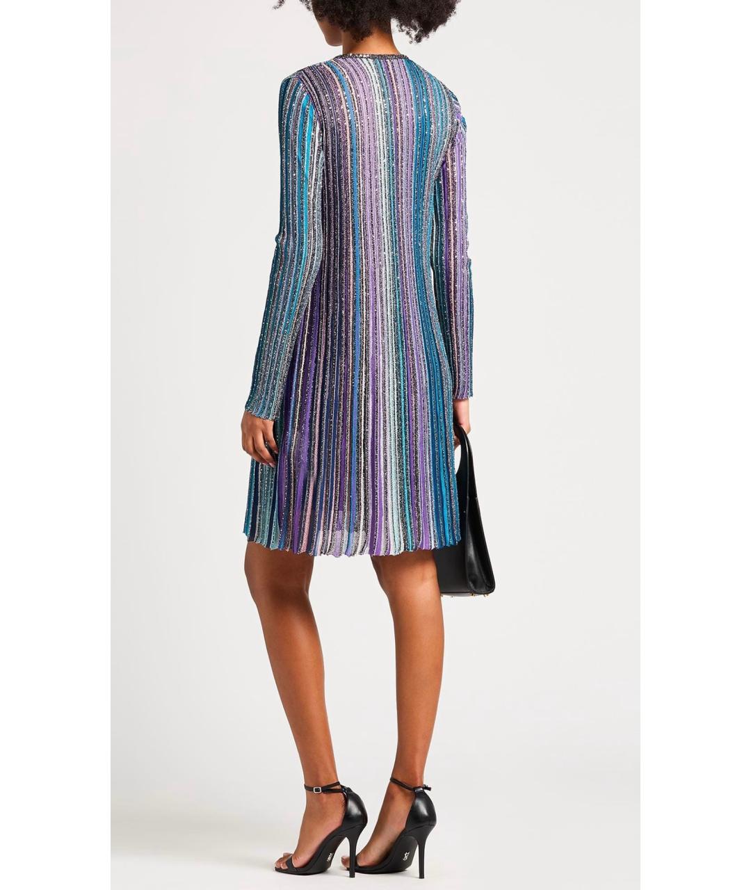 MISSONI Фиолетовое вискозное коктейльное платье, фото 3