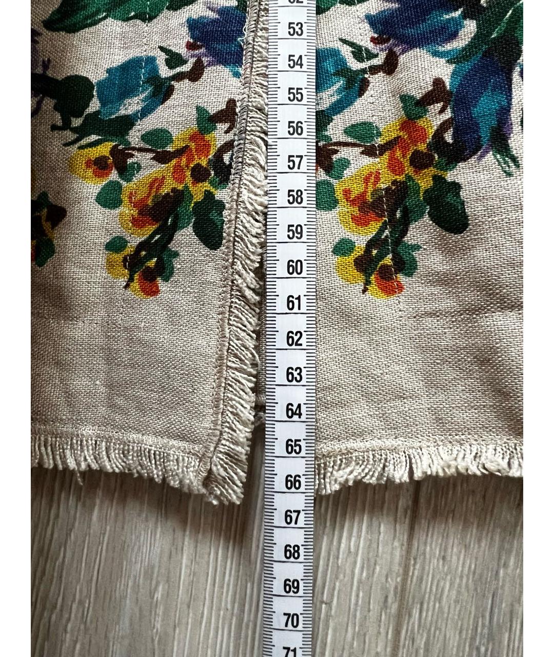DOLCE&GABBANA Мульти льняная юбка миди, фото 6
