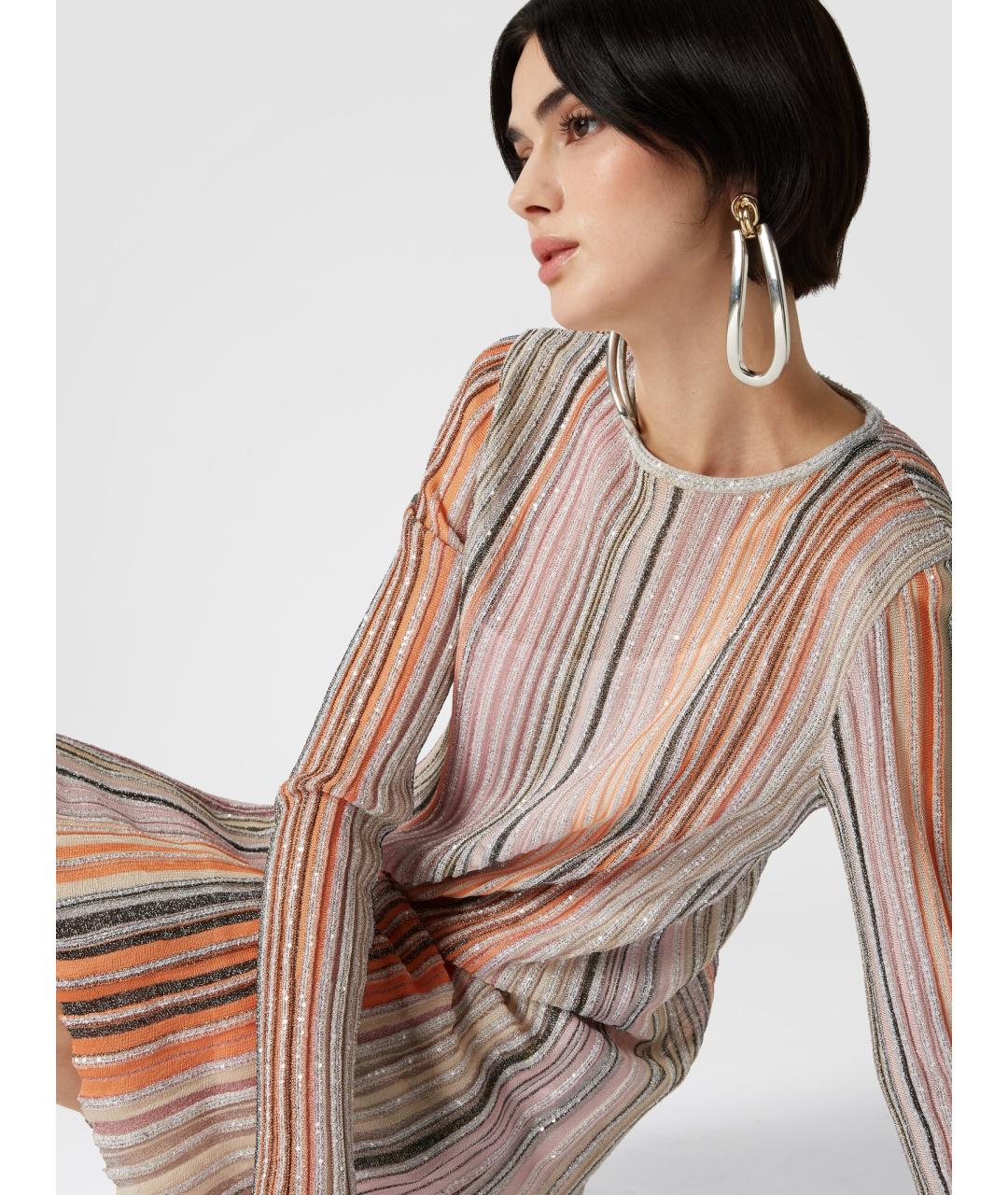 MISSONI Розовое вискозное коктейльное платье, фото 3