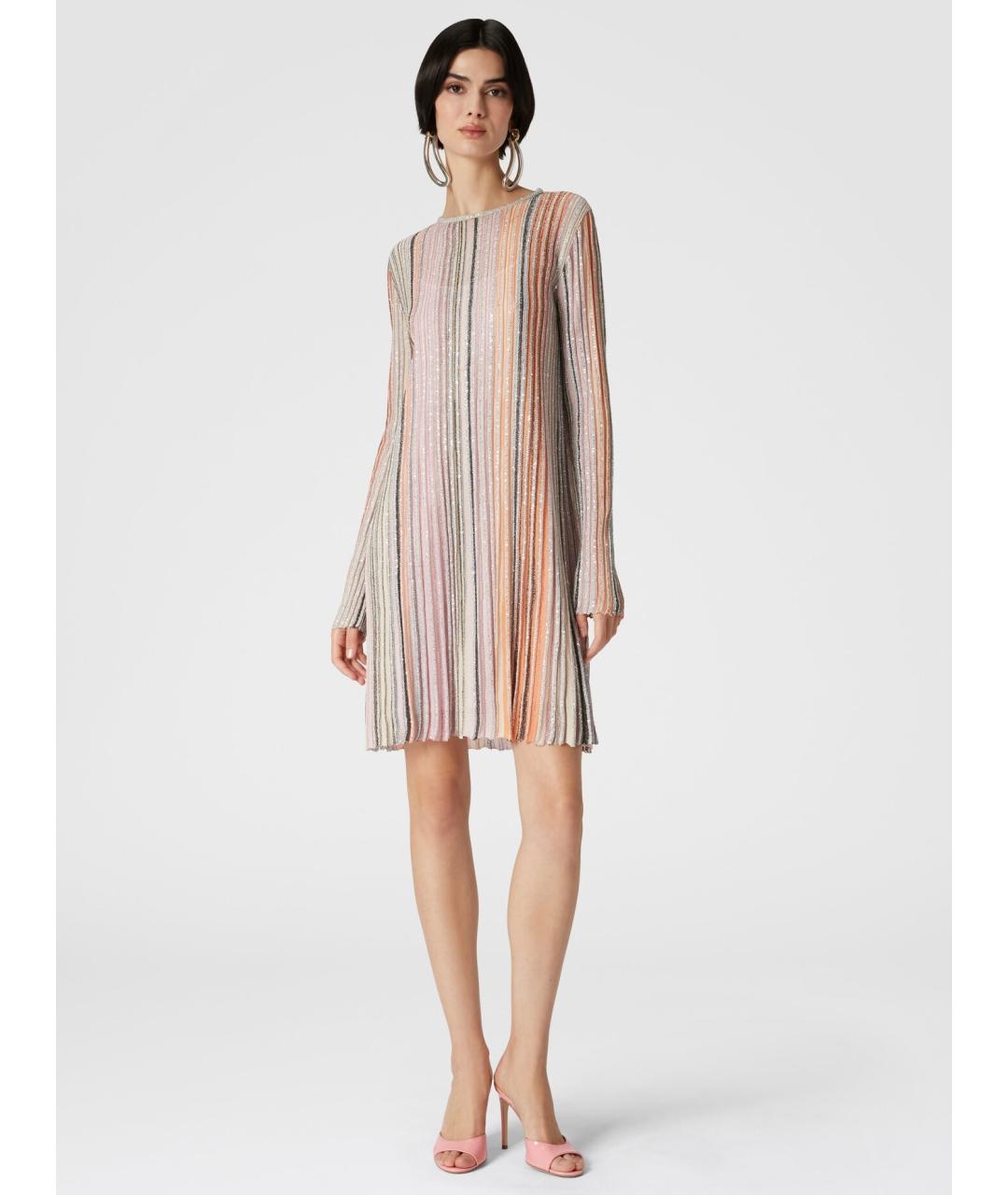 MISSONI Розовое вискозное коктейльное платье, фото 4