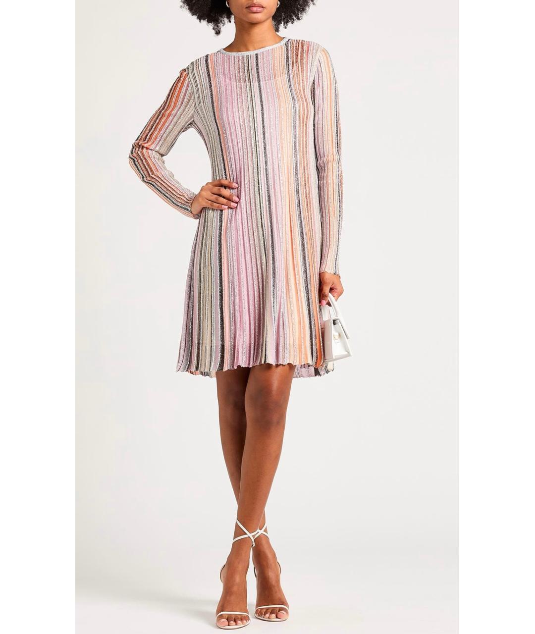 MISSONI Розовое вискозное коктейльное платье, фото 7