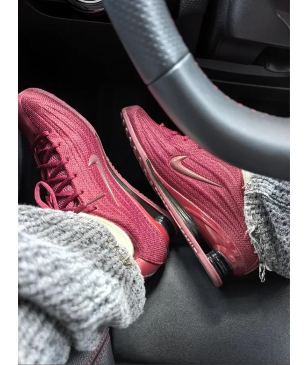 NIKE Бордовые синтетические кроссовки, фото 4