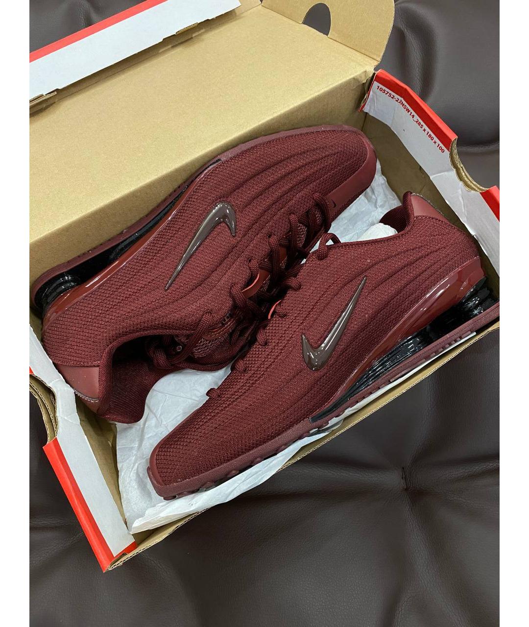 NIKE Бордовые синтетические кроссовки, фото 6