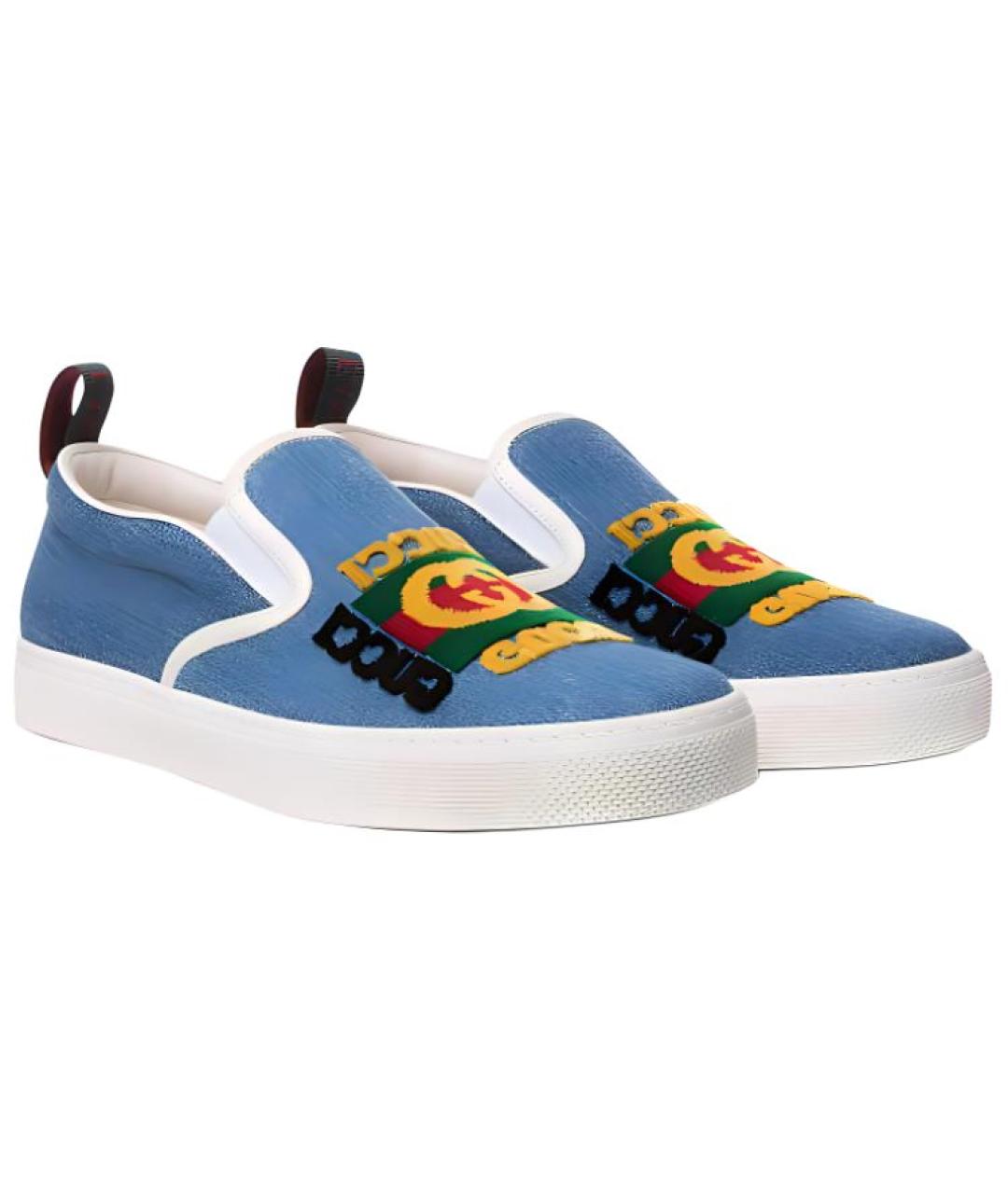 GUCCI Синие слипоны, фото 4
