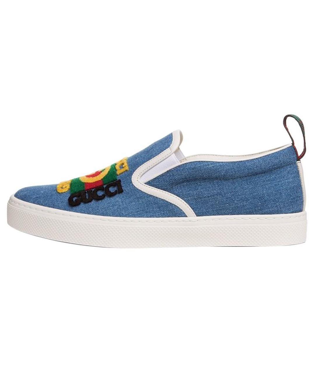GUCCI Синие слипоны, фото 6