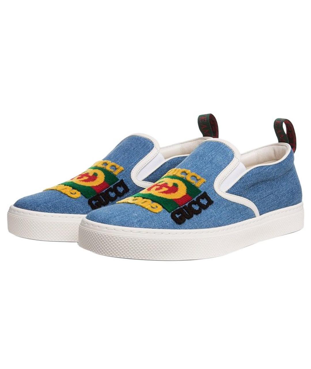 GUCCI Синие слипоны, фото 3