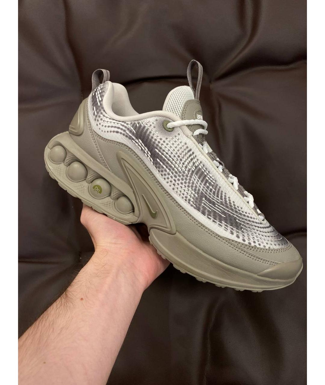 NIKE Бежевые кожаные низкие кроссовки / кеды, фото 3
