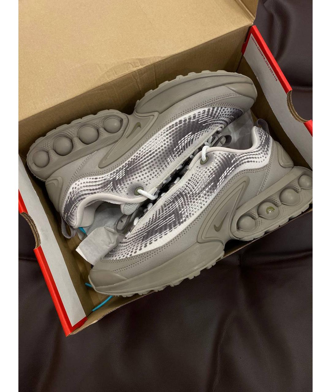 NIKE Бежевые кожаные низкие кроссовки / кеды, фото 4