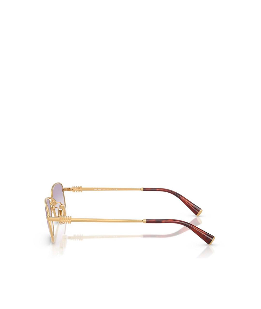 MIU MIU Золотые солнцезащитные очки, фото 3