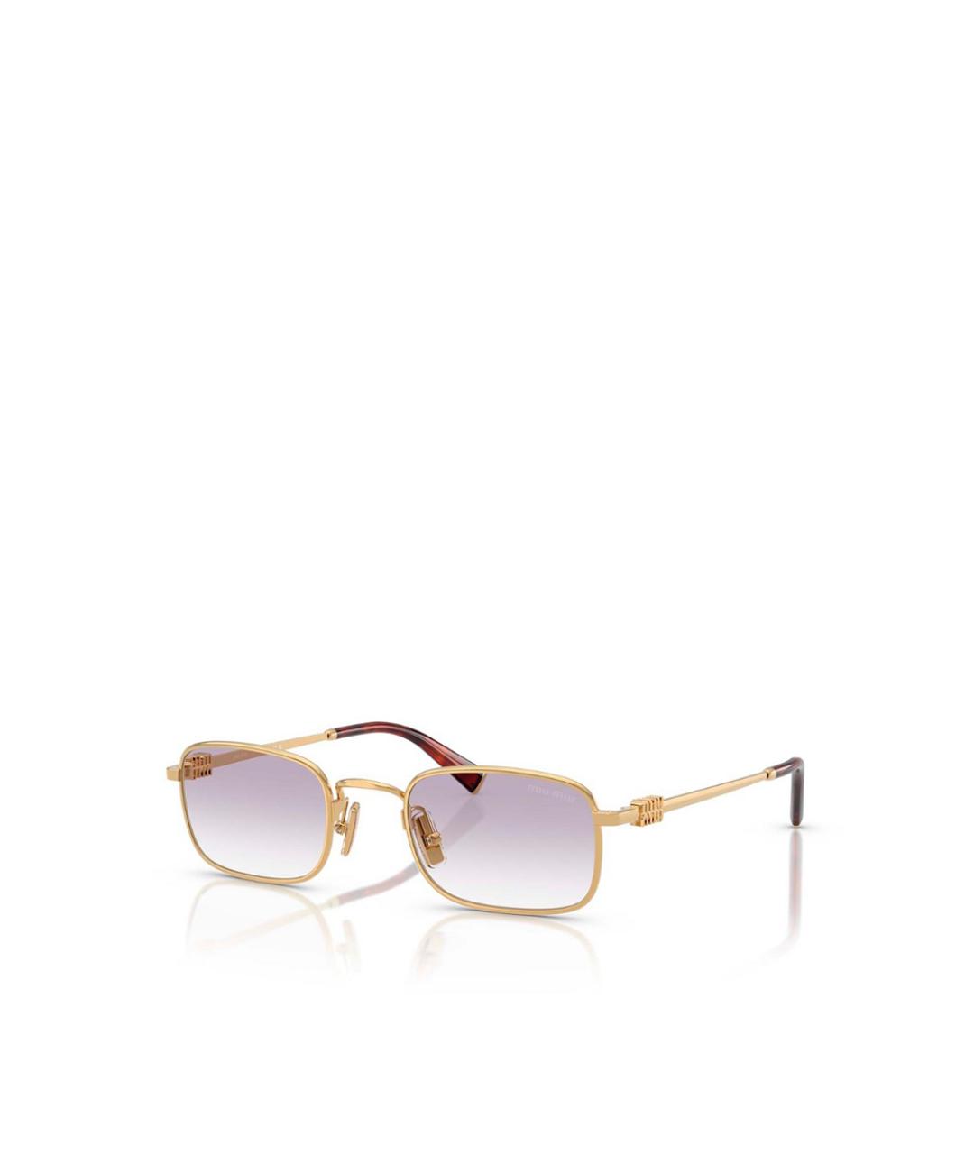 MIU MIU Золотые солнцезащитные очки, фото 1